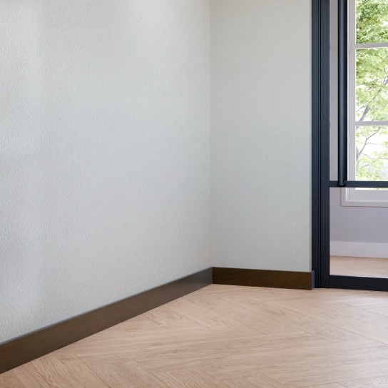 7314 - Gladde plint - Metal Bronze - MDF fineer/folie - 14 x 80 mm (2)