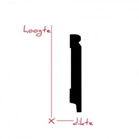 0142 - Bolle plint - MDF v313  - 18 x 120 mm (2) (thumbnail)