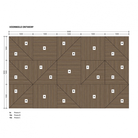 PR-BRG - Wandpaneel Eiken Prezzo Bergen - Eiken fineer - Driehoek model C (5)