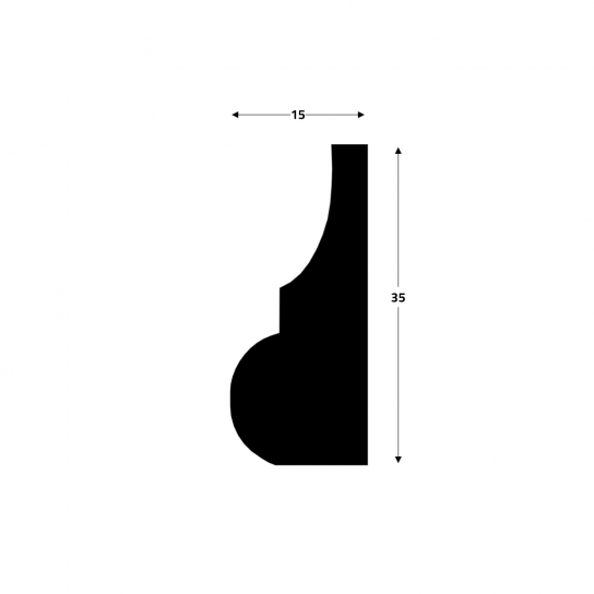 0709G - Decorlijst - Grenen - 15 x 35 mm (5)