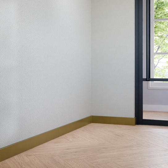 7312 - Gladde plint - Metal Gold - MDF fineer/folie - 14 x 80 mm (2)