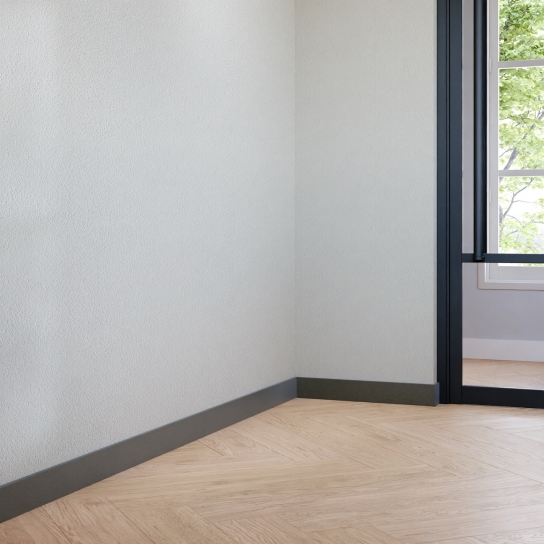 ML05 - Gladde plint gun metal - MDF v313 - 9 x 100 mm (2)