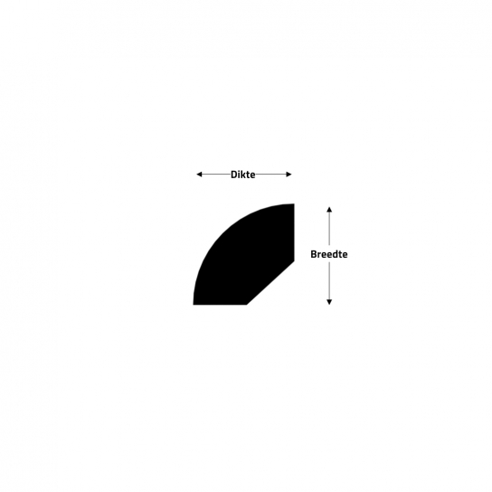 0722 - Kwartrond - Grenen - 12 x 12 mm (5)