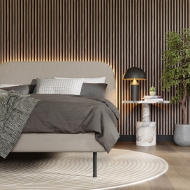 AW03 - Walnoot - PET vilt + MDF v313 met houtfineer - 22 x 605 x 3000 mm (2) (thumbnail)