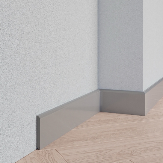 8611 - PVC-plint semi-gloss lichtgrijs - PVC - 9 x 75 mm (1)