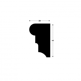 0706G - Decorlijst - Grenen - 28 x 45 mm (4) (thumbnail)