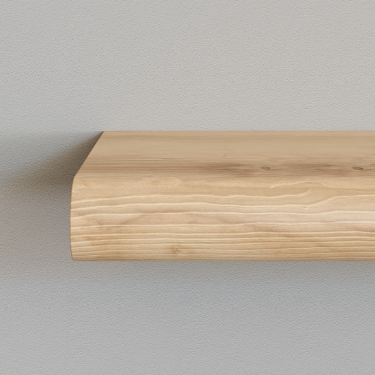 5122 - Wandplank haaks rond - Grenen - 25 mm dik (1)