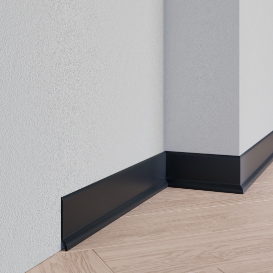 8604 - PVC-plint zwart - PVC - 9 x 70 mm (1)