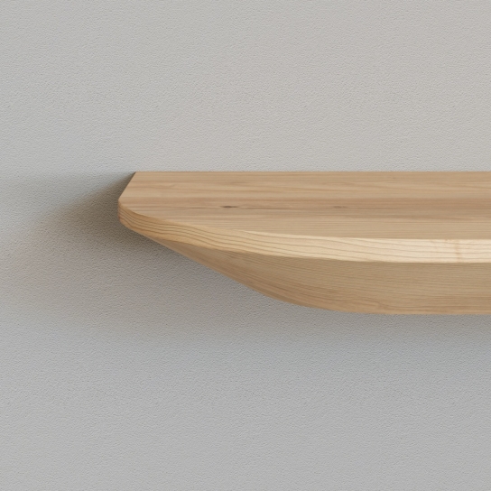 5126 - Wandplank rond verjongd - Grenen - 25 mm dik (1)
