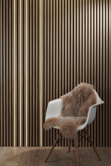PW01 - Light Oak - PET vilt + PET lijst en folie - 2600 x 565 x 19 mm (2)