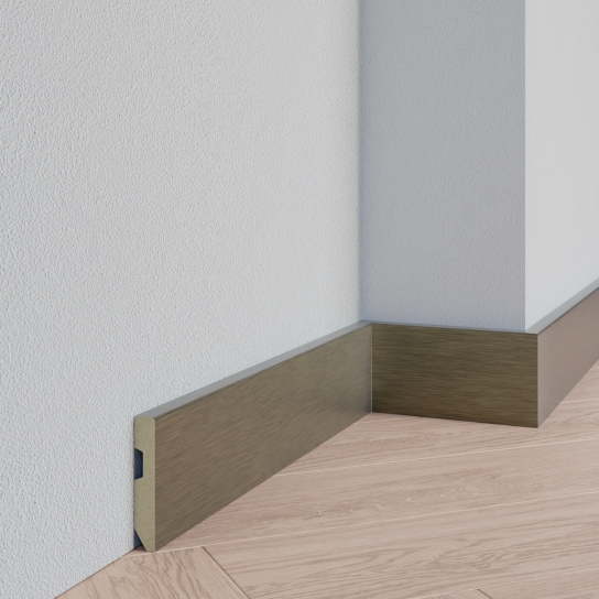 7315 - Gladde plint - Metal Silver - MDF fineer/folie - 14 x 80 mm (1)