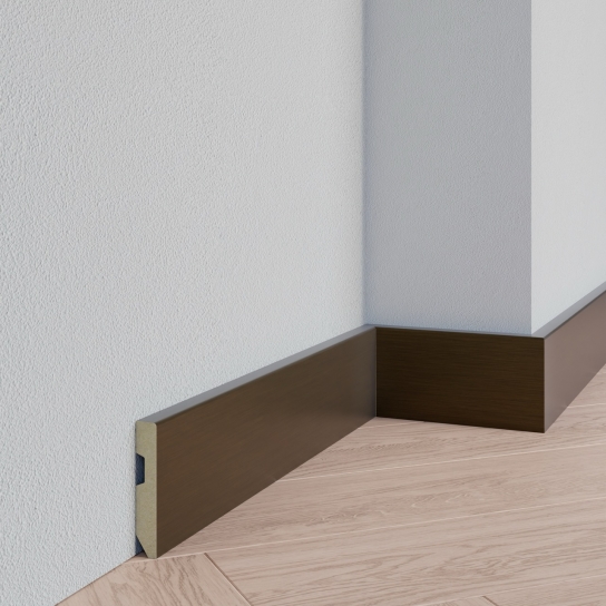 7314 - Gladde plint - Metal Bronze - MDF fineer/folie - 14 x 80 mm (1)