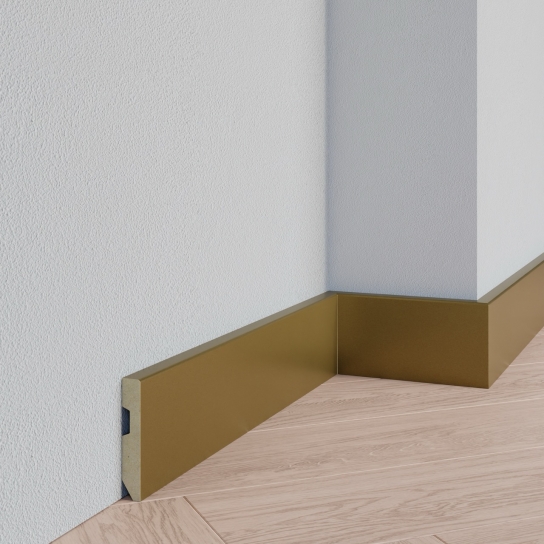 7312 - Gladde plint - Metal Gold - MDF fineer/folie - 14 x 80 mm (1)