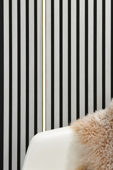 PW03 - Ash white - PET vilt + PET lijst en folie - 2600 x 565 x 19 mm (2)