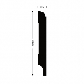 G332 - Kraal plint - Grenen (RAL) - 15 x 90 mm (1) (thumbnail)