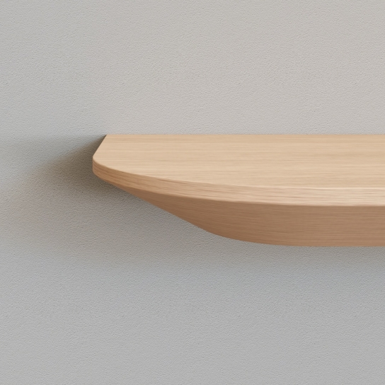 5226 - Wandplank rond verjongd - Beuken - 25 mm dik (1)