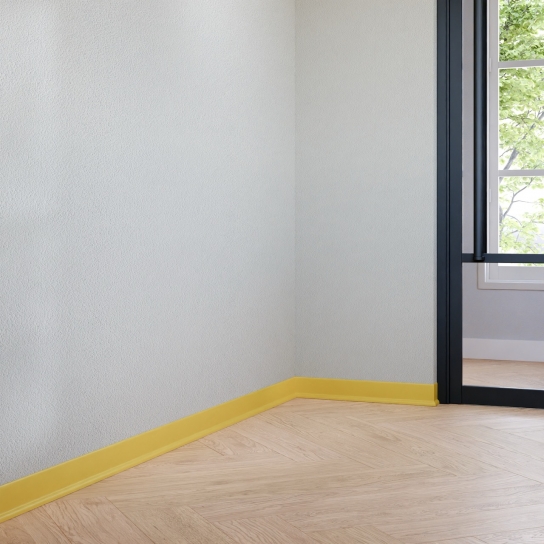 8605 - PVC-plint geel - PVC - 9 x 70 mm (2)