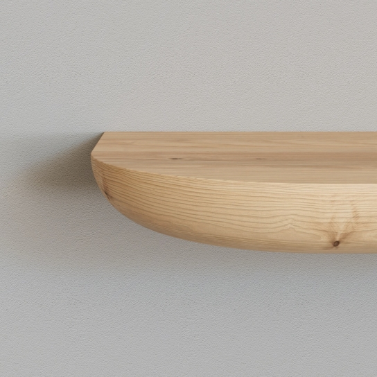 5125 - Wandplank rond rond - Grenen - 25 mm dik (1)