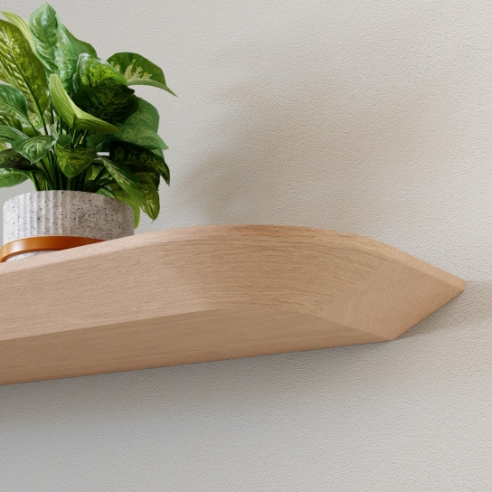5226 - Wandplank rond verjongd - Beuken - 25 mm dik (2)