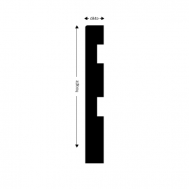 0820 - Gordijnplanken - MDF v313  - 30 x 240 mm (2) (thumbnail)