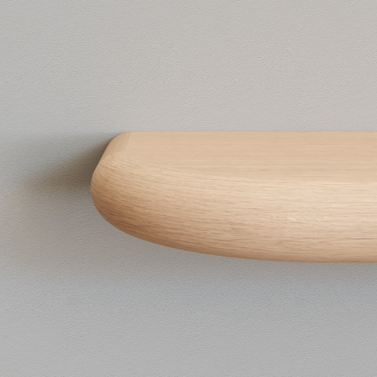 5223 - Wandplank dubbel afgerond - Beuken - 25 mm dik (1)