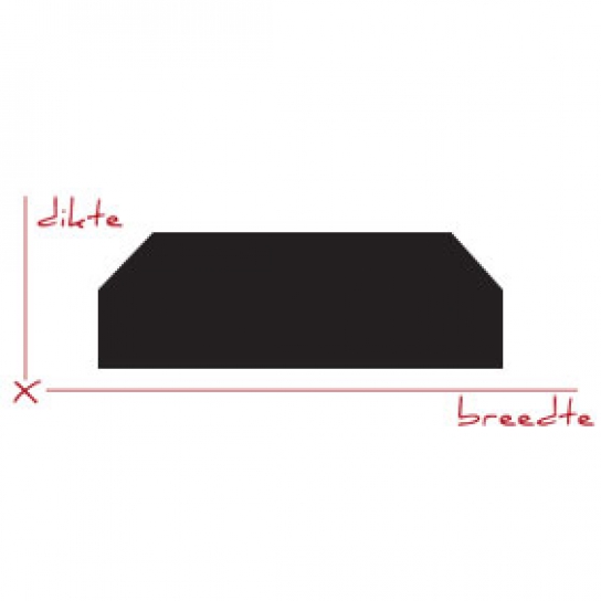 0323 - Schuine plintneut uit voorraad - MDF v313 - 25 x 75 x 110 mm (2)