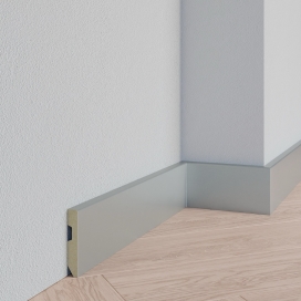 7310 - Gladde plint - Aluminio - MDF fineer/folie - 14 x 80 mm (1) (thumbnail)