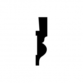 0221T - Rustieke lijst - TOM gleuf - MDF v313  - 12 x 50 mm (2) (thumbnail)