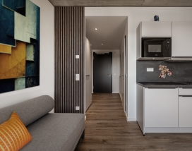 PW02 - Dark oak - PET vilt + PET lijst en folie - 2600 x 565 x 19 mm (3) (thumbnail)