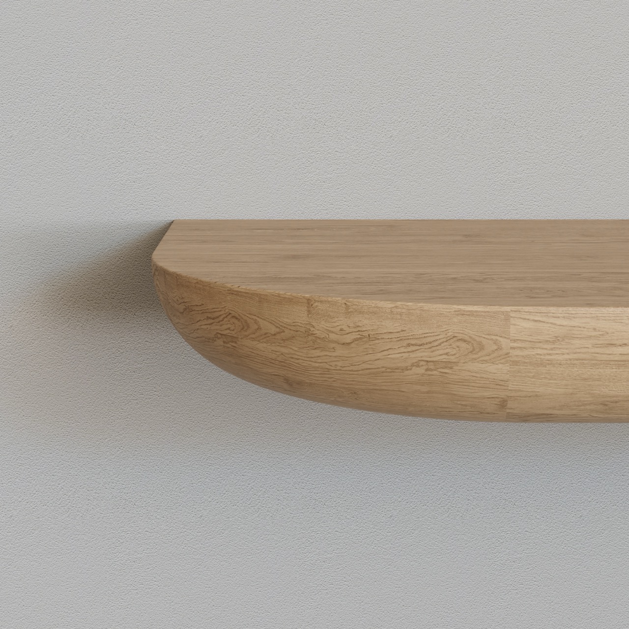 Muurplank Rond 5115 - Wandplank dubbel rond - Eiken - 30 mm dik - online kopen