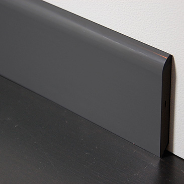 8612 - PVC-plint antraciet PVC - 9 x 75 mm - online kopen -