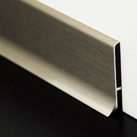 Plintenfabriek | Aluminium plint geborsteld zijdeglans titanium rvs look - eenvoudig online bestellen