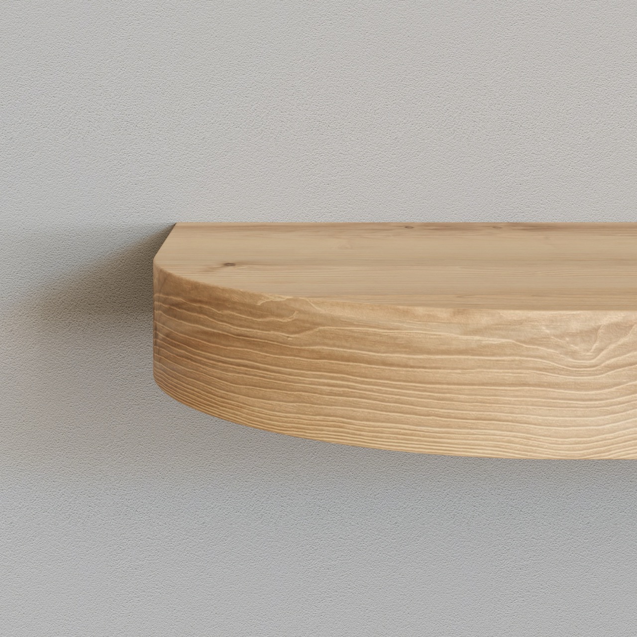 Muurplank Rond 5124 - Wandplank rond - Grenen - 25 mm dik - online kopen