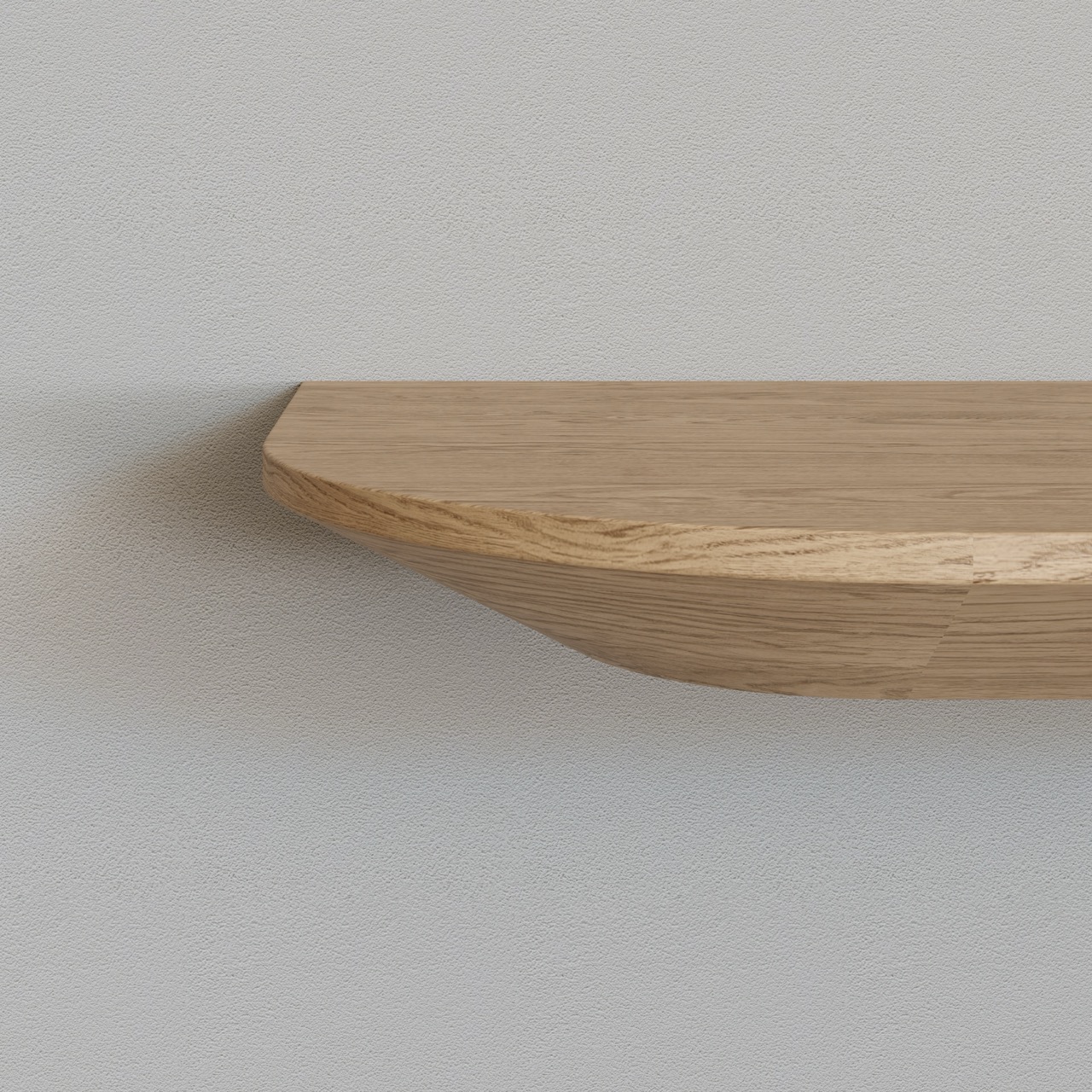 Muurplank Rond 5116 - Wandplank rond verjongd - Eiken - 30 mm dik - online kopen