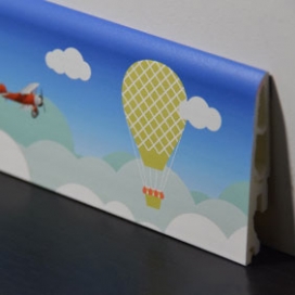 Plintenfabriek | Kinderplint met luchtballonprint - eenvoudig online bestellen