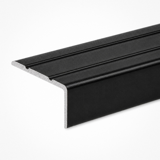 HKP - Hoekprofiel - Trapneusprofiel - Aluminium bewerkt - Zwart 25 X 10 (2)