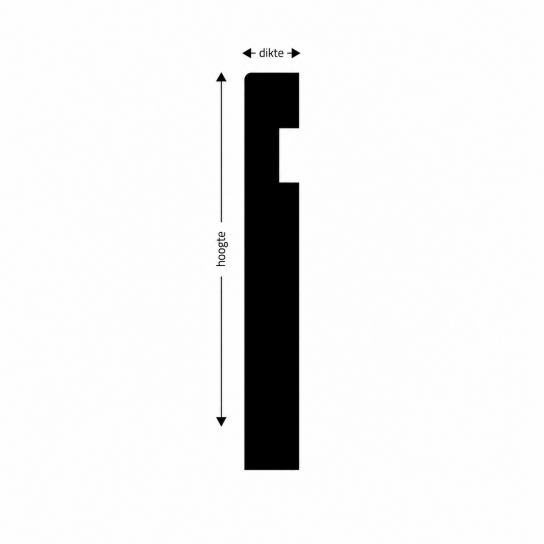0820 - Gordijnplanken - MDF v313  - 30 x 140 mm (2)