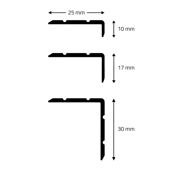HKP - Hoekprofiel - Aluminium bewerkt - Zwart 25*30 (3)